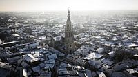 Besneeuwde grote kerk van Breda van Sebastiaan van der Ham thumbnail