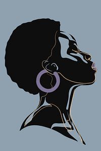 She - Purple Earring von Marja van den Hurk