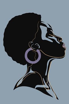 She - Purple Earring by Marja van den Hurk