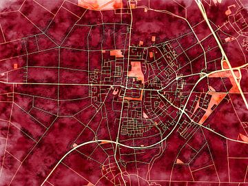Kaart van Lechenich in de stijl 'Amber Autumn' van Maporia