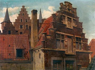 Het Vleeshuis en oude huizen, Henri François Schaefels