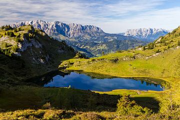 Mountain lake with Berchtesgaden Alps
