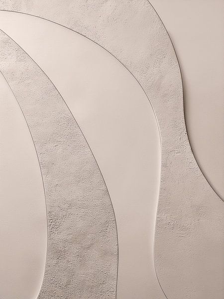Reliefkunst: Serene Sandstone (Flexa Wood Clay Shades) von STUDIO MINIMAL ART