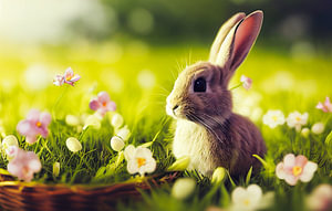 Osterhase Wallpaper Illustration 01