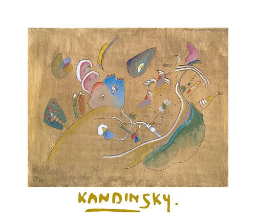 Composition on a Brown Background by Wassily Kandinsky