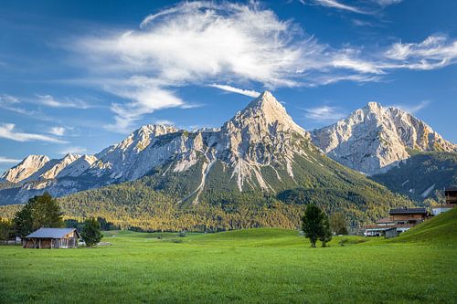 Sonnenspitze (2.412 m) gezien vanuit Ehrwald