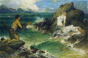 Meerjungfrauen, FERDINAND LEEKE, um 1900