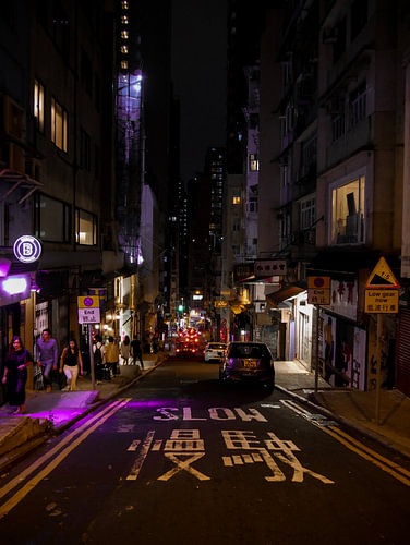 Slow driving in Hong Kong