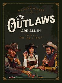 Outlaws zijn helemaal in: coole cowboy-pokerillustraties van The Whiskey Ginger