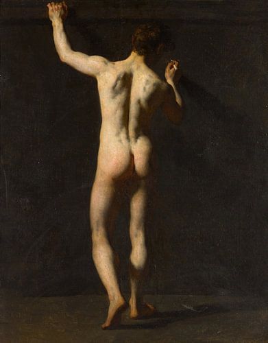 Stehender männlicher Akt Rücken