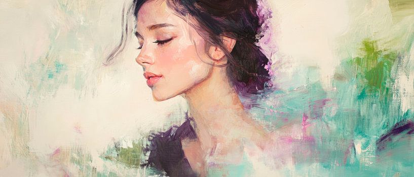 Delicate beauty in a soft riot of colour by Poster Art Shop