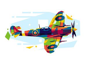 Spitfire in WPAP Illustration