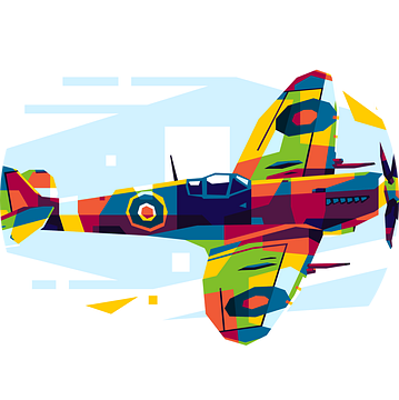 Spitfire in WPAP Illustratie van Lintang Wicaksono