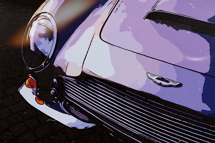 Austin Martin DB grill -  auto van The Art Kroep