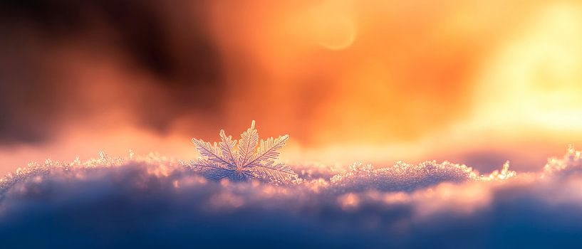 Eiskristall im sanften Morgenlicht von Poster Art Shop