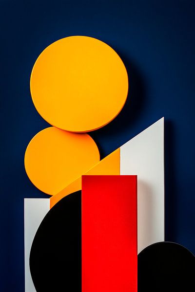 Formes géométriques sur fond sombre par Poster Art Shop