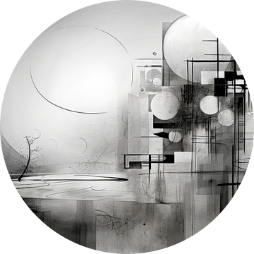Abstract, zwart-wit-grijs, minimalisme - 6 van Joriali Abstract