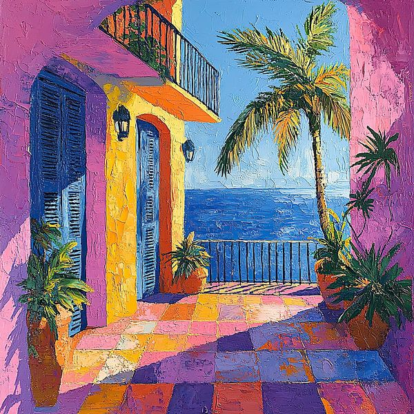 Matisse inspiriert Meer Fauvismus Meerblick Mediterran von Niklas Maximilian