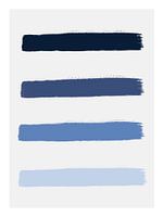 Ocean Blue Brush strokes Print