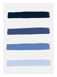 Ocean Blue Brush strokes Print by MDRN HOME