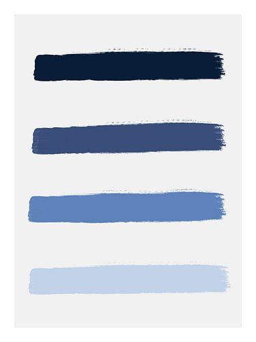 Bleu Océan Touches de pinceau Impression