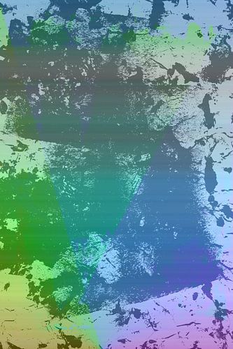 Moderne abstracte neon en pastels verloop kunst in blauw, groen, paars