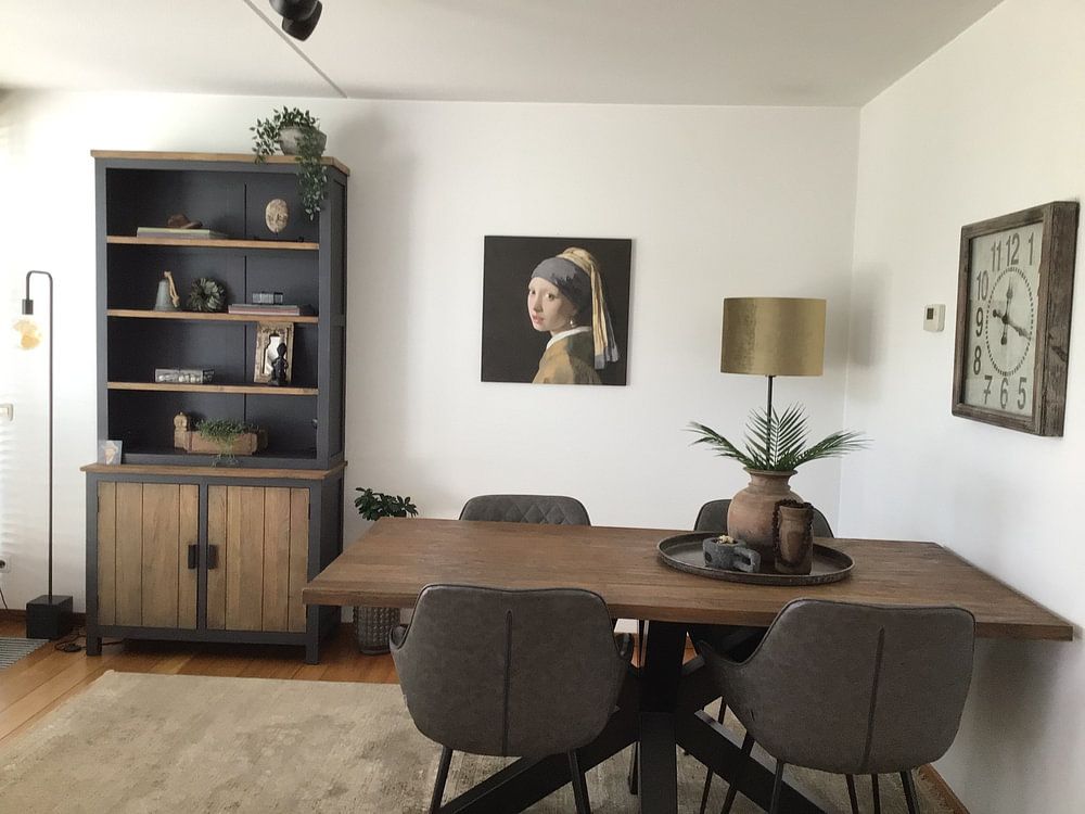 Das Mädchen mit der Perle und dem dunkelgrauen Turban von Marieke met een twist