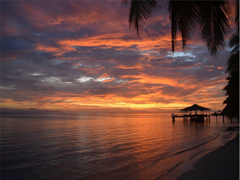 Zonsondergang op Seychellen von Toon Loonen
