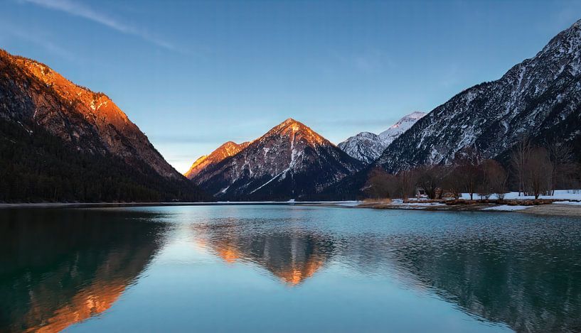 Sunset at Heiterwanger Lake by Teresa Bauer