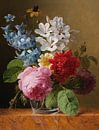 Bouquet de fleurs dans un vase, Jan Frans van Dael par Des maîtres magistraux Aperçu