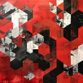 Énergie hexagonale - Nid d'abeilles abstrait sur Poster Art Shop