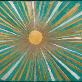 Stralend zon in goud en wit van Whale & Sons