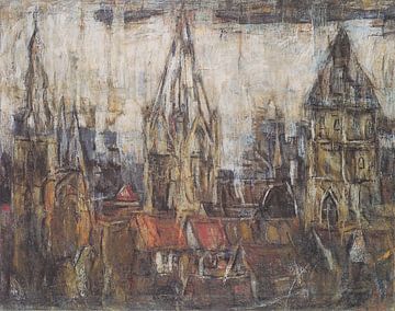Tours de Soest (Rhénanie du Nord-Westphalie), Christian Rohlfs - 1921 sur Atelier Liesjes
