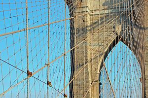 Brooklyn Bridge kabels van Paul van Baardwijk