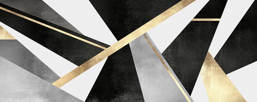 Collage aus Gold und Marmor 2 von Vitor Costa