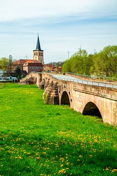 Randonnée estivale à vélo dans la vallée de la Werra près de Vacha - Thuringe - Allemagne sur Oliver Hlavaty