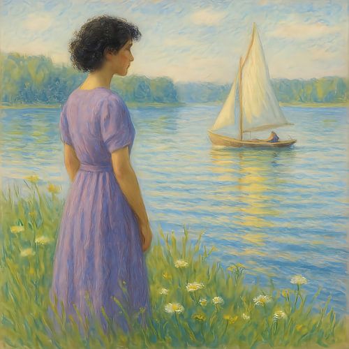 Aan de Oever. Een verstild moment van rust en reflectie