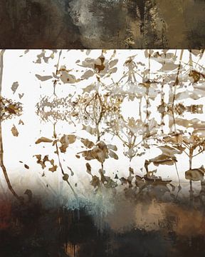 Freedom | Abstract landscape in a picturesque palette with brown and taupe