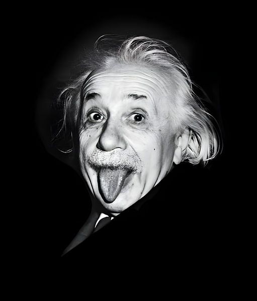 Albert Einstein White Tongue by Art Kingdom