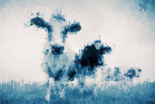Koeien in de stijl 'Deep Blue'