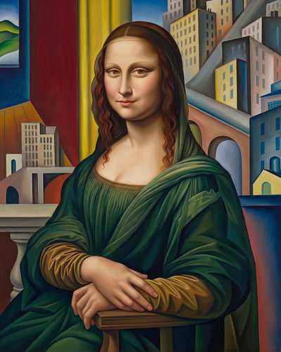 Mona Lisa - Georg Schrimpf Style von Marja van den Hurk