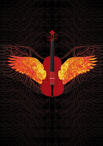Violon Phoenix sur Carlijn illustration & design