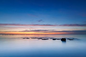 Farbenprächtiger Sonnenuntergang über dem Wattenmeer