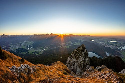 Zonsondergang over de Allgäuer Alpen