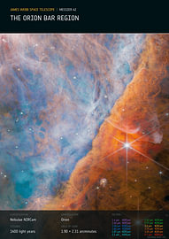 The Orion Bar Region | Messier 42 | James Webb Space Telescope von Deep Field