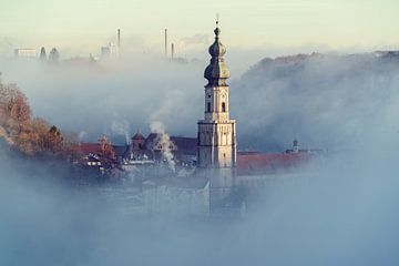 Burghausen op de Salzach van altmodern