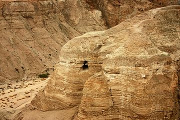 De oude invasie van Qumran op de dode zeeQumran is de ruïnes van een nederzetting van oude Joden - a