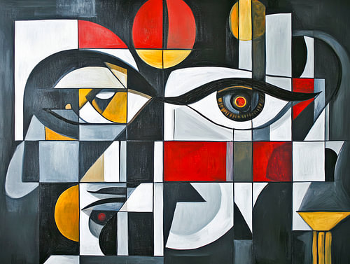 Geometric Abstract Face Composition
