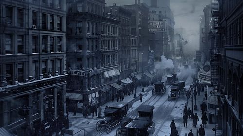 Photo New York circa 1904 digital art (KI)