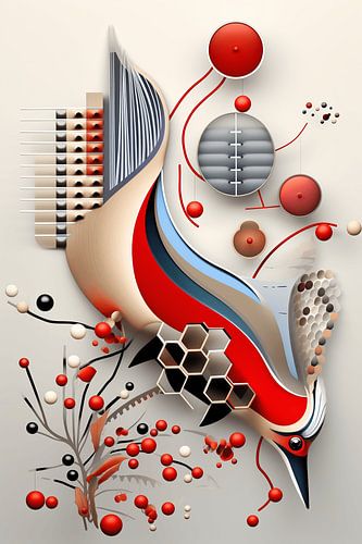 L'oiseau de la peste aux formes géométriques